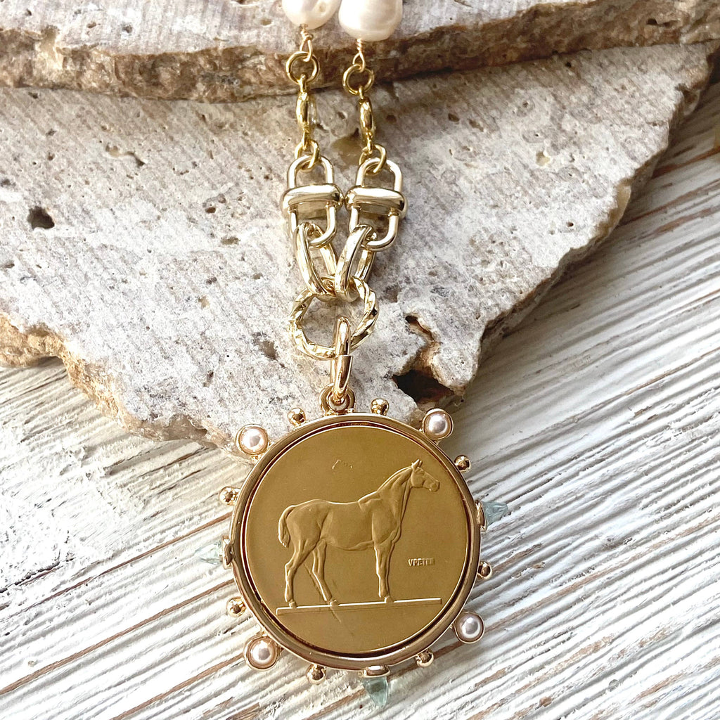 Horse coin equestrian jewelry derby boutique salon