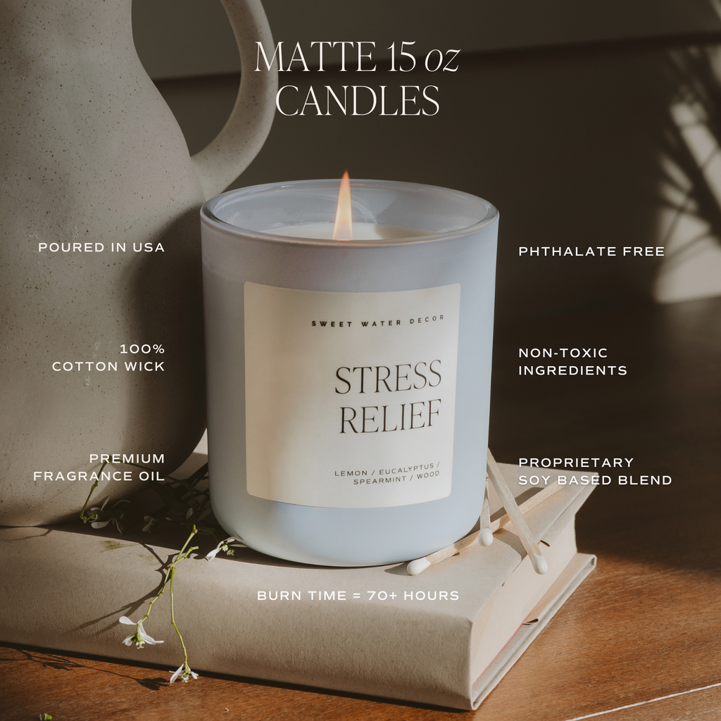 *NEW* Coastal Lemon 15 oz Soy Candle, Matte Jar - Home Decor
