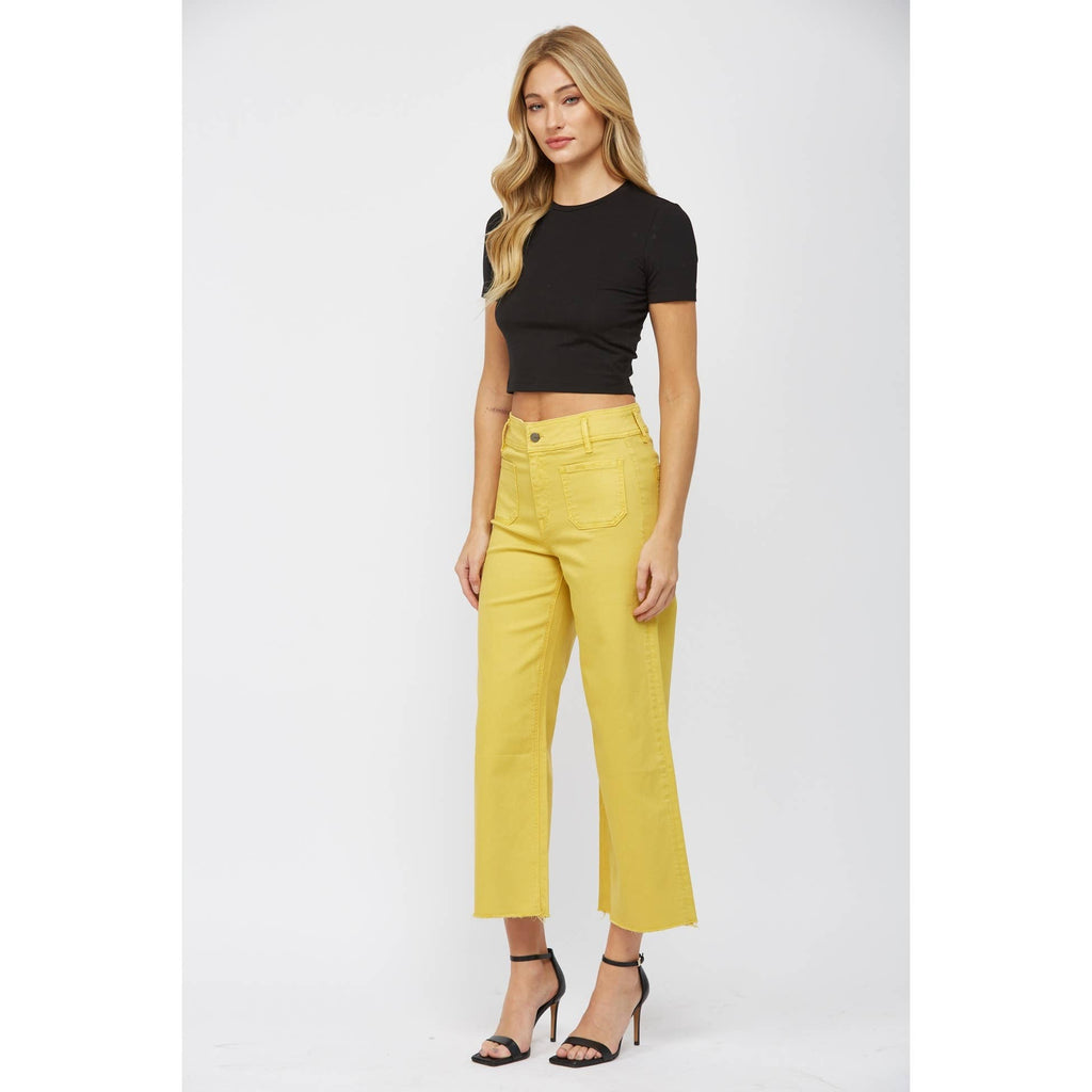 CROPPED WIDE LEG WITH FRONT POCKET
