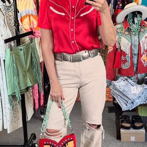 Howdy Hanny Short Sleeve Western Top