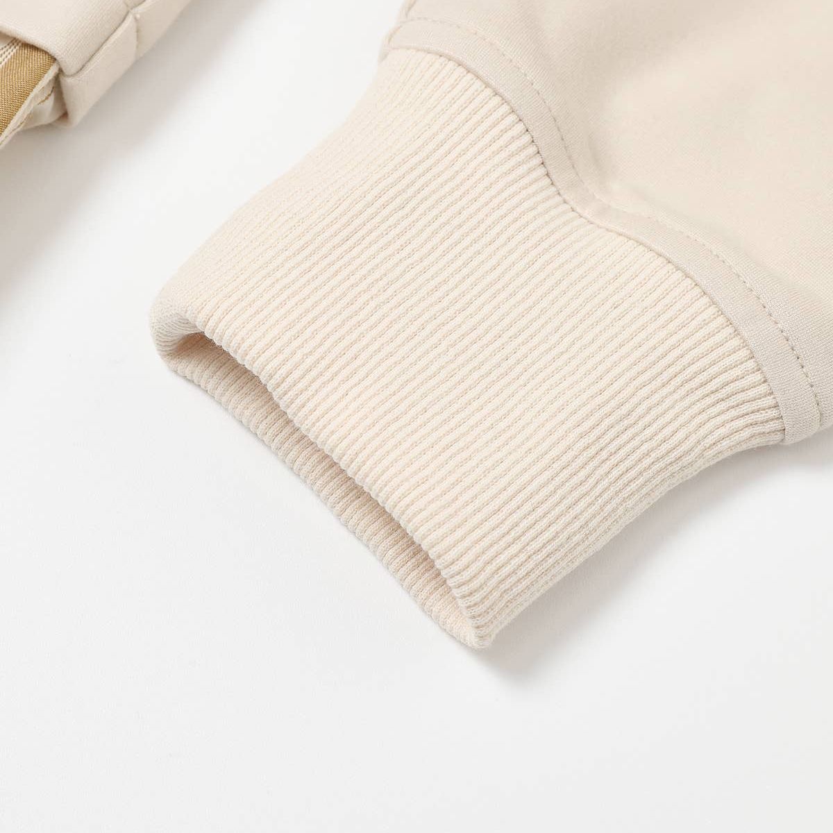 Anette Knit Collar Sweatshirt With Stripe Contrast