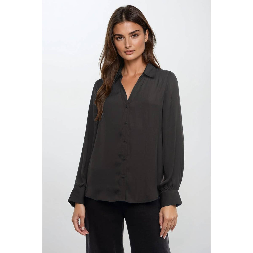 Neck Shirt With Open Seam Sleeve
