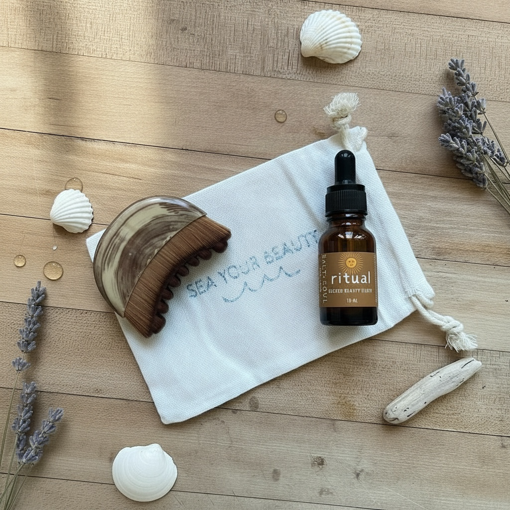 Lymphatic drainage face brush & fountain of youth serum set