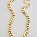 18k matte gold curb chain DOR415