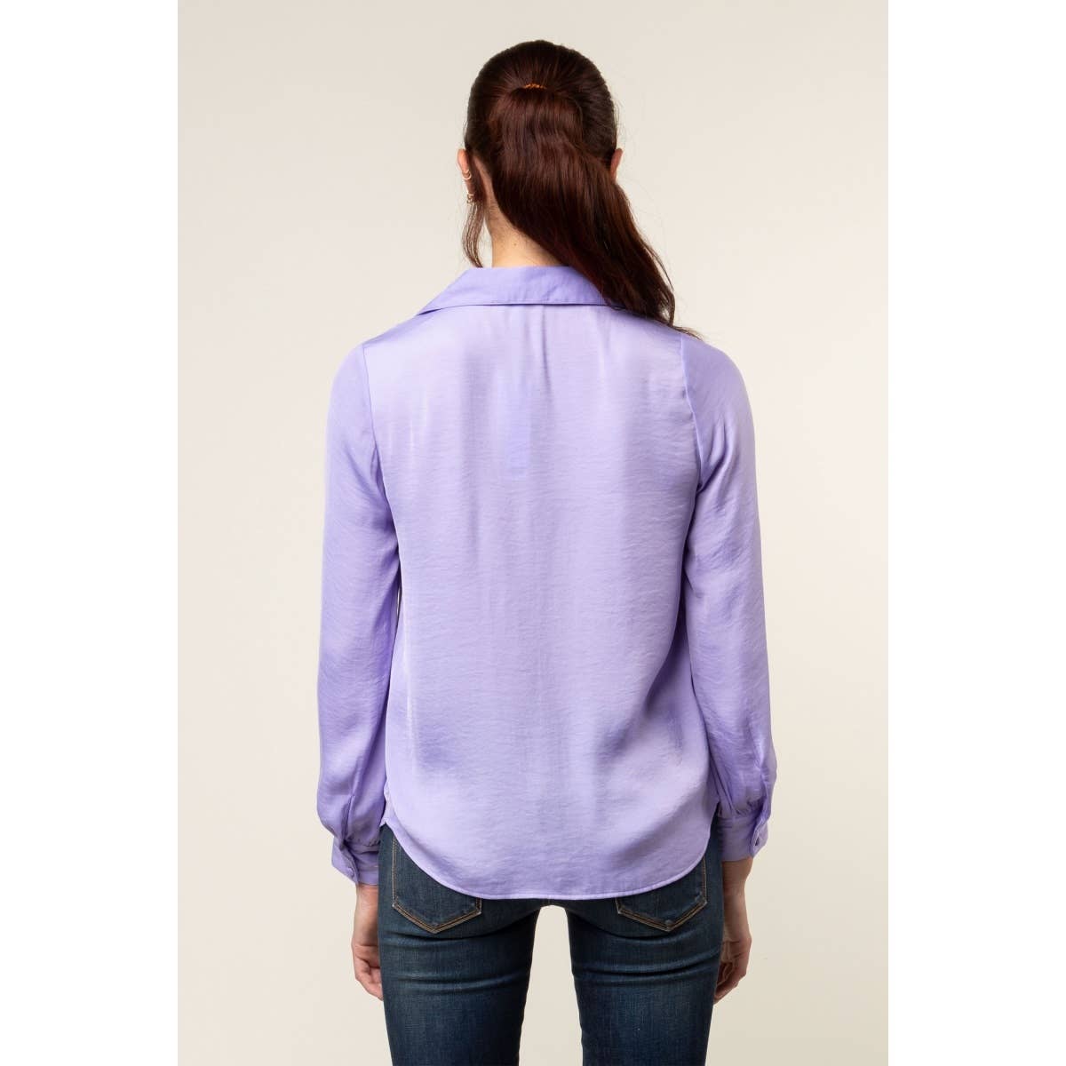 Neck Shirt With Open Seam Sleeve