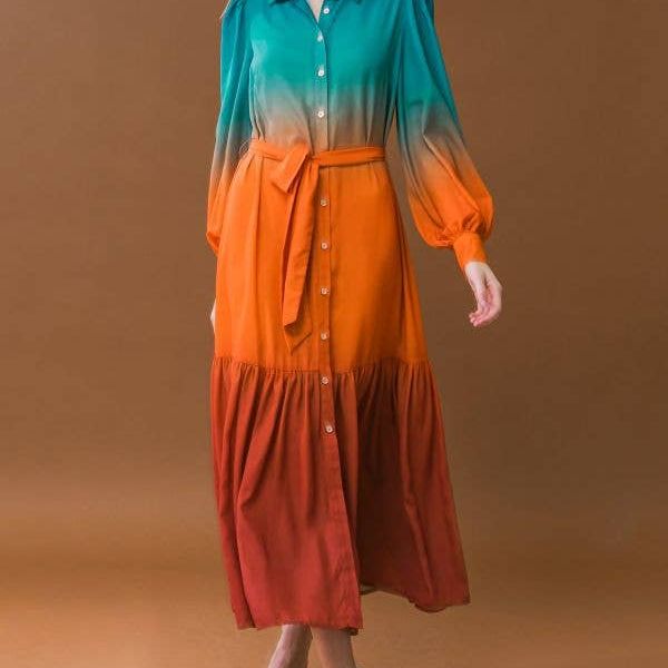 printed woven midi dress