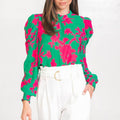 A printed woven top - JT9171