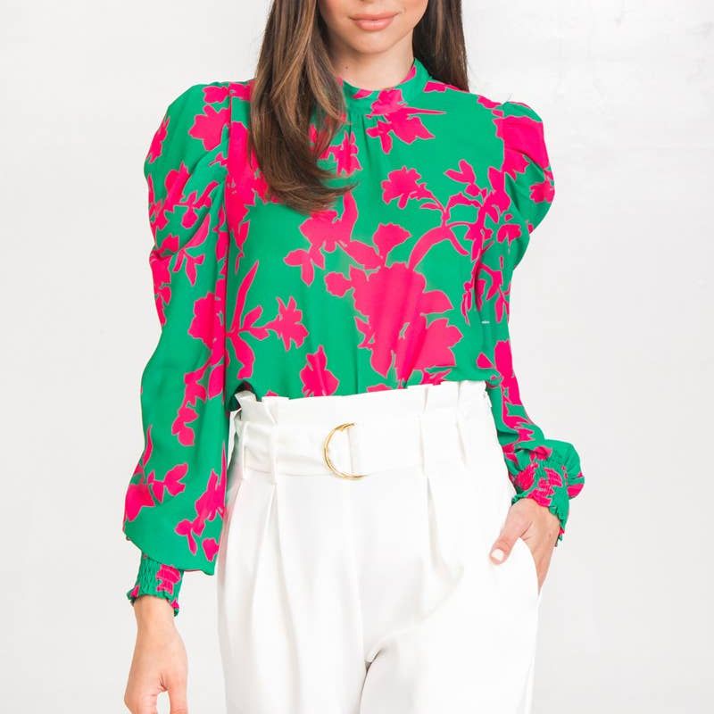 A printed woven top - JT9171