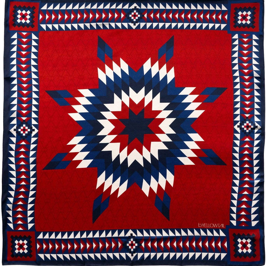 Brave Star Silk Scarf - Red