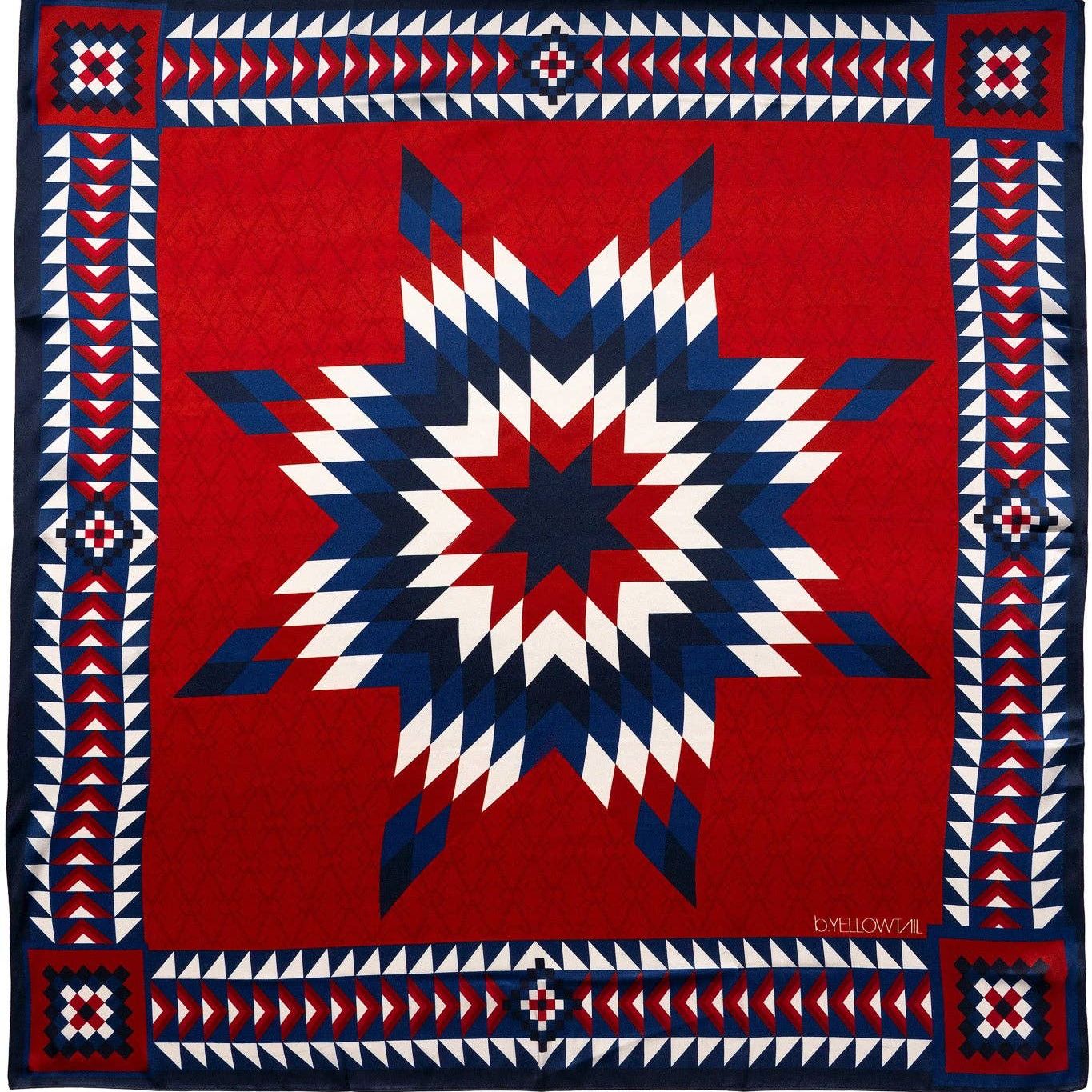 Brave Star Silk Scarf - Red