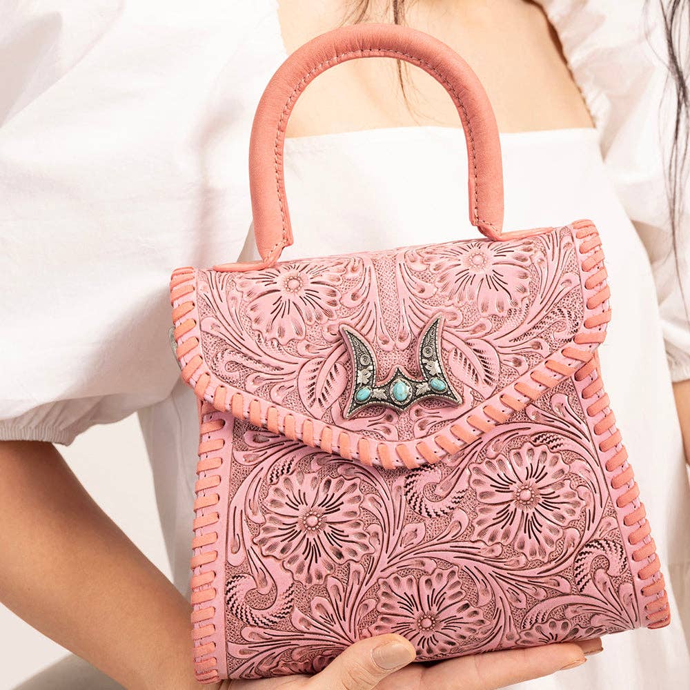 Loyal West Leon Mini Handle Purse - Pink