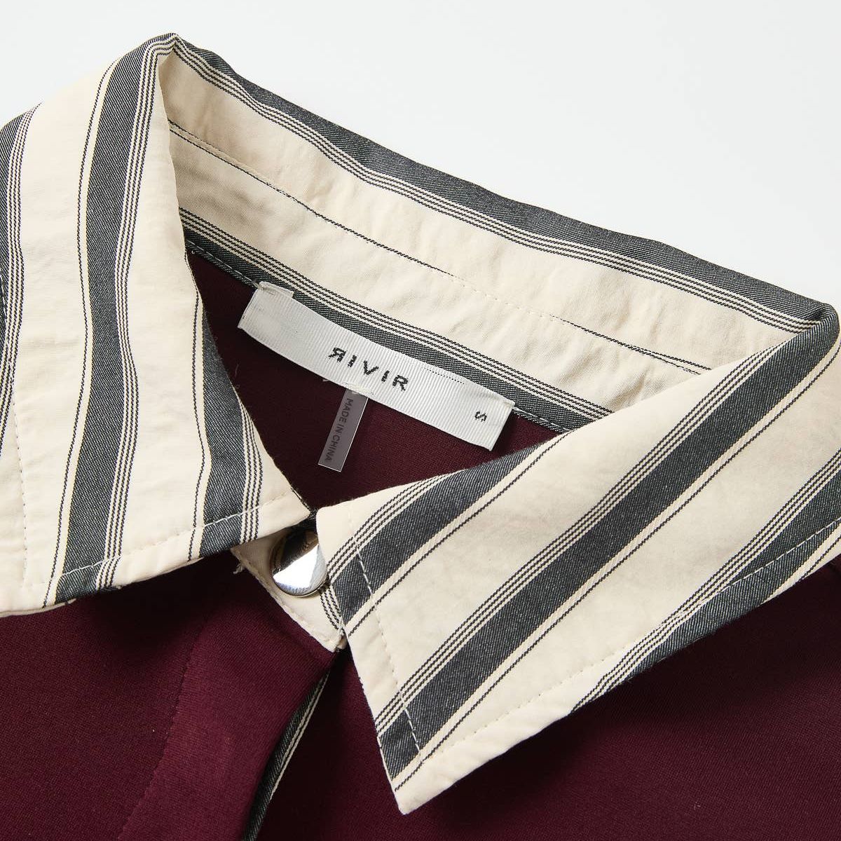 Anette Knit Collar Sweatshirt With Stripe Contrast