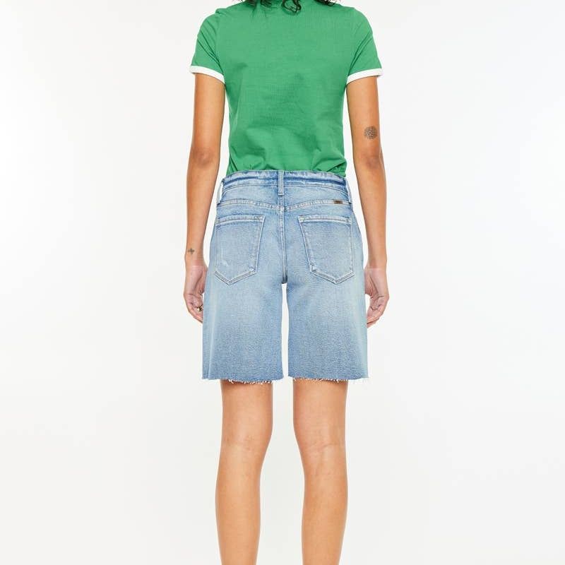 OPEN PACK MID RISE RELAXED BERMUDA JEANS