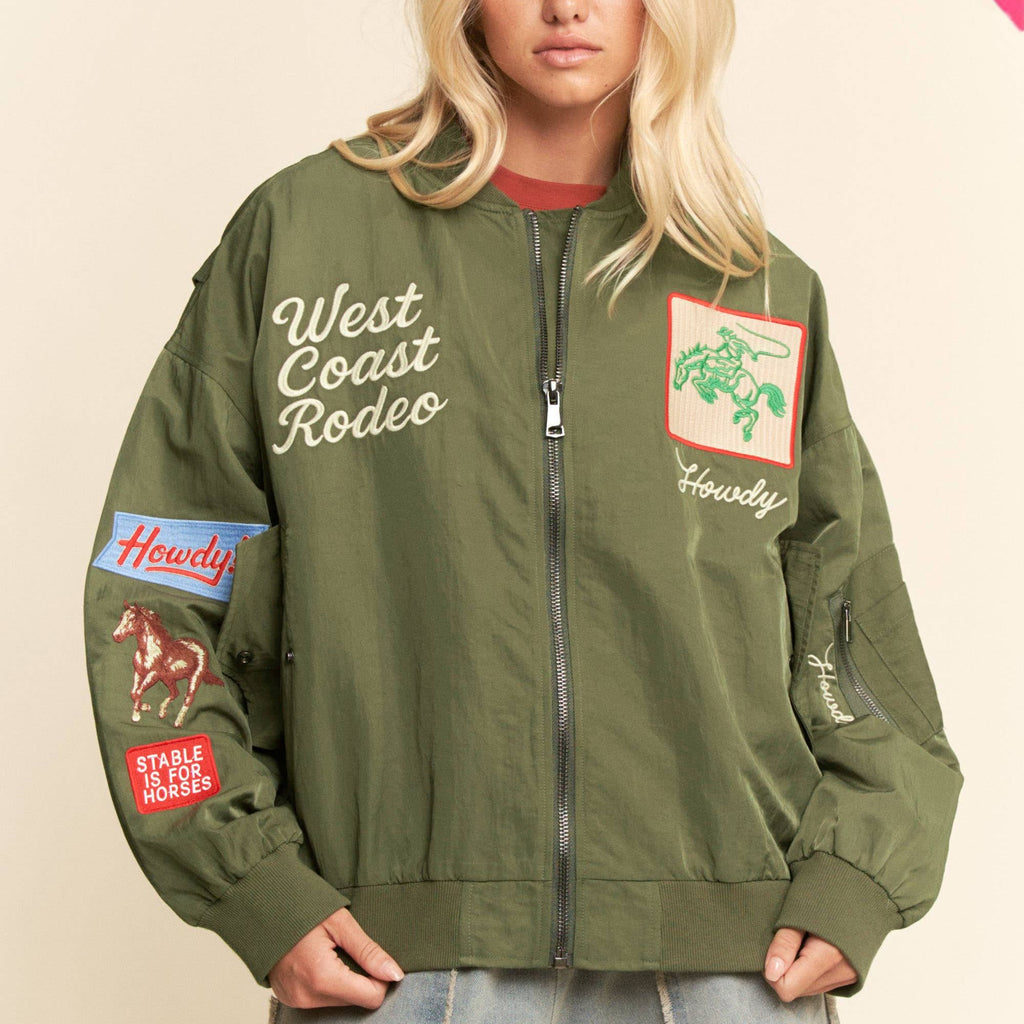 West Coast Rodeo Embroidered Bomber Jacket