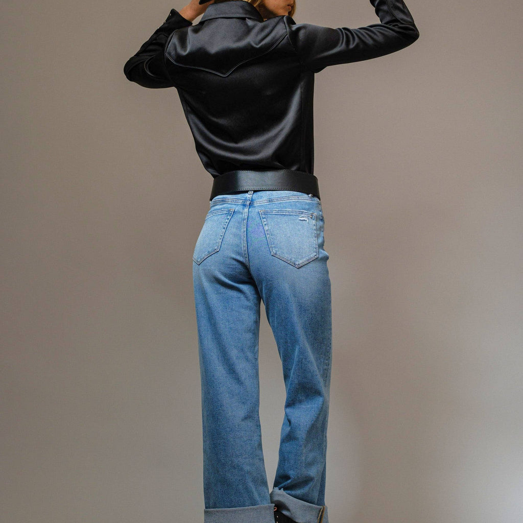 Satin Western Embroidered Snap Shirt