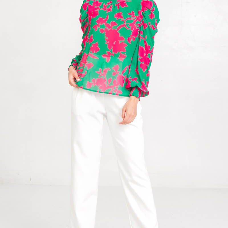 A printed woven top - JT9171