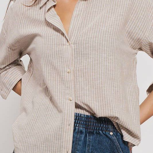 Timeless Pinstripe Cotton Blend Professional Shirt