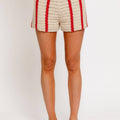 OPEN KNIT SWEATER SHORTS
