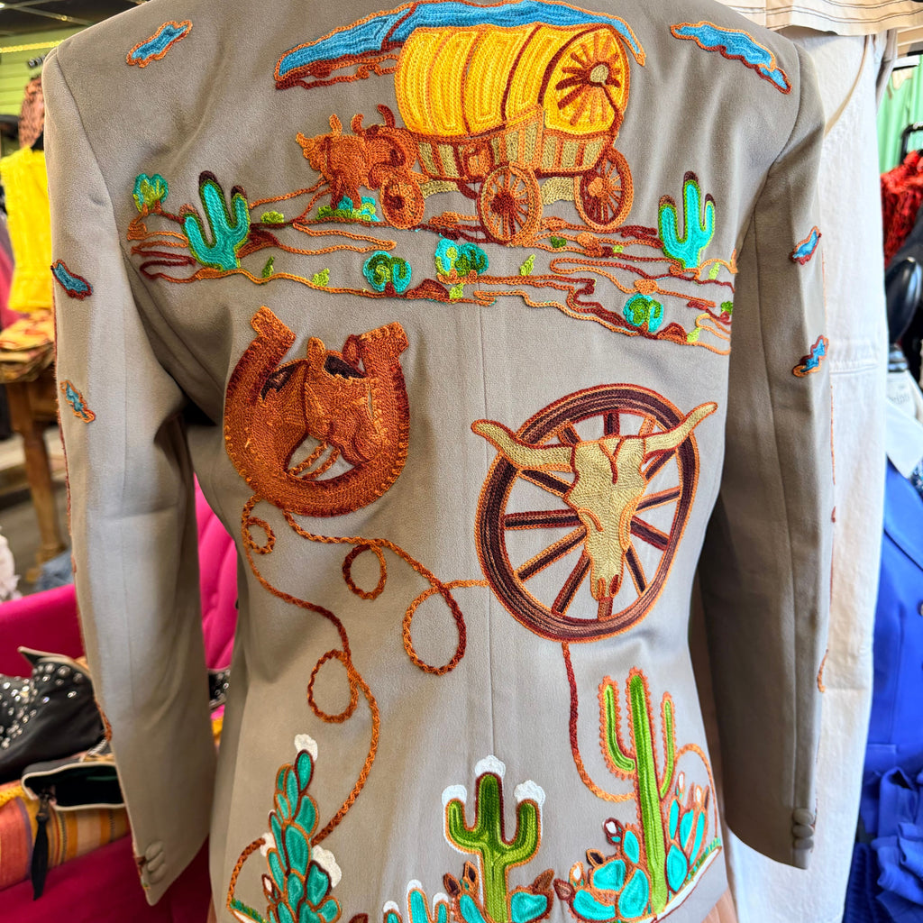 Wagon Wheel Velvet Blazer
