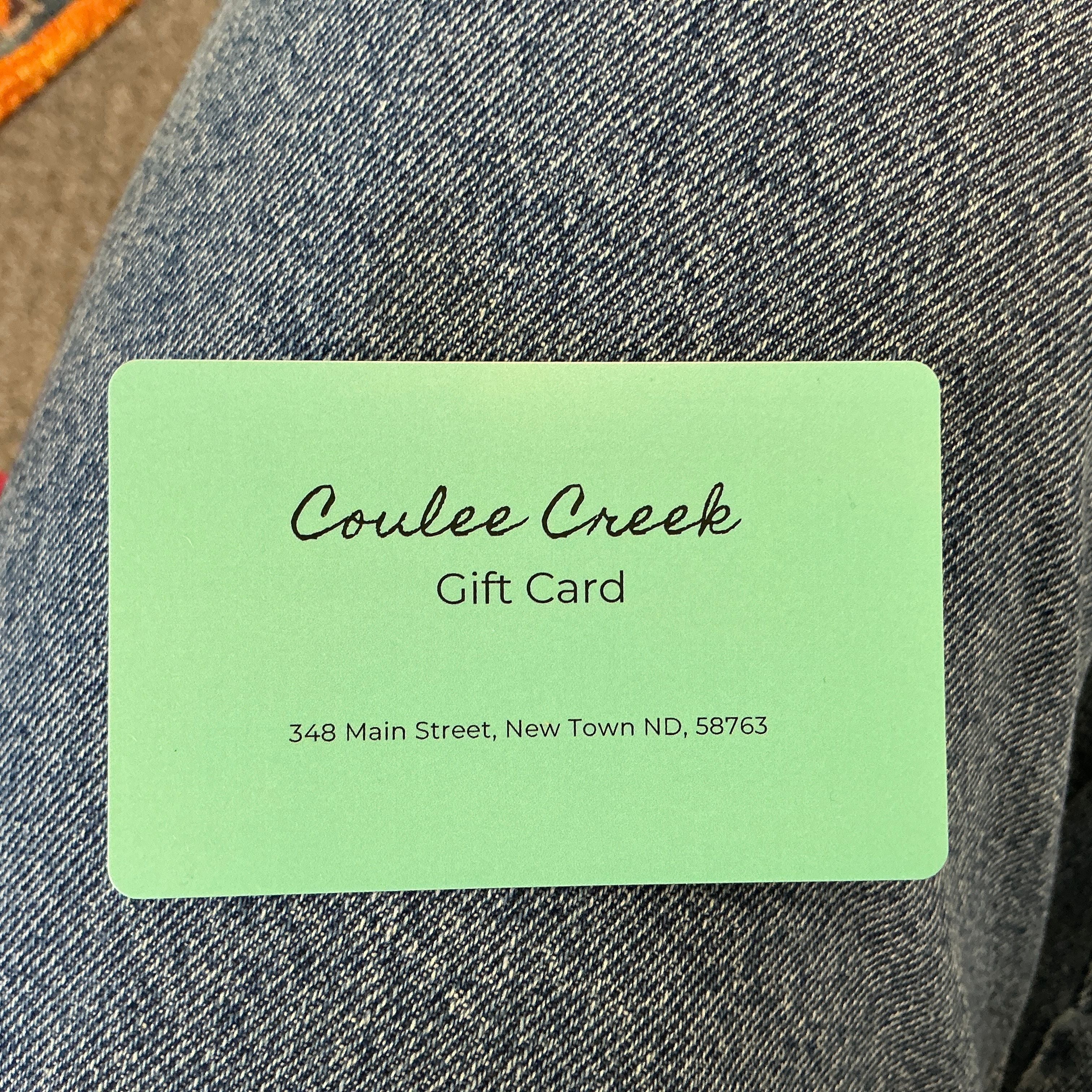 Coulee Creek Gift Card