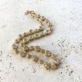 Chunky crystal clear statement necklace tennis