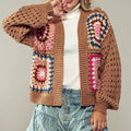 Burst of Color Patchwork Cardigan