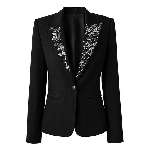 Beaded Embellished Collar Blazer for Women