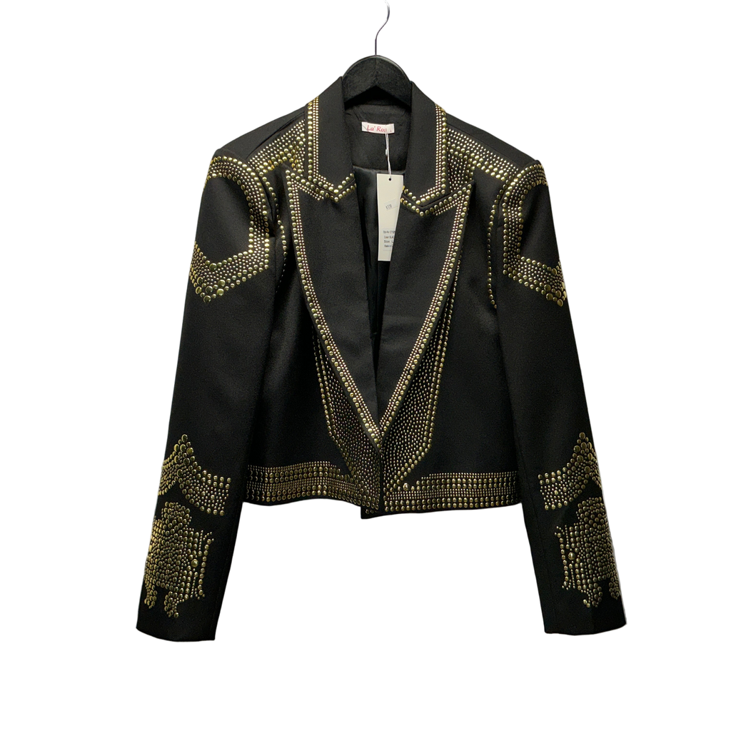 Balmain Black Embroidered Blazer