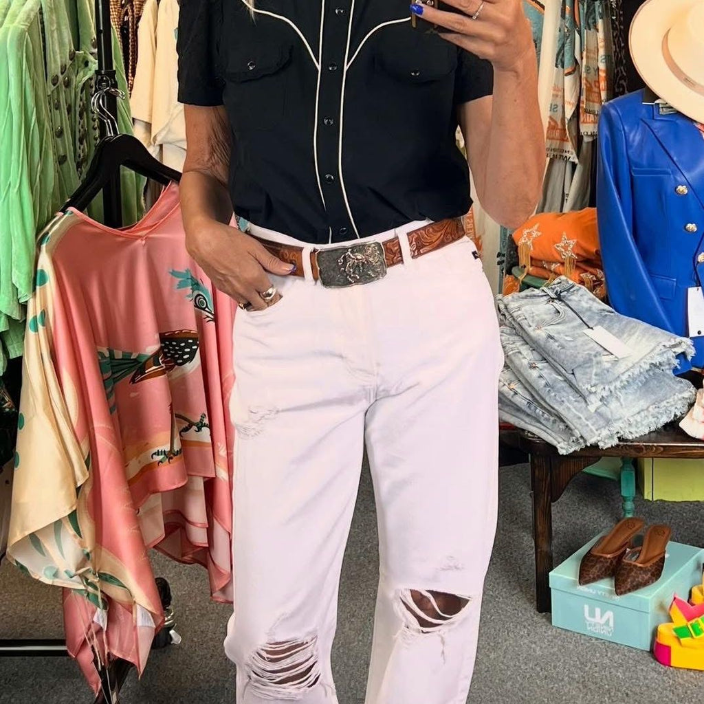 Howdy Hanny Short Sleeve Western Top