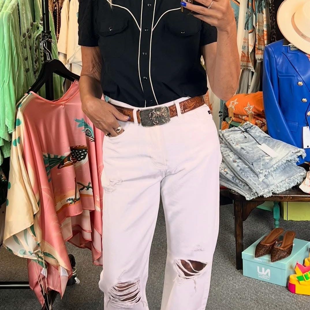Howdy Hanny Short Sleeve Western Top