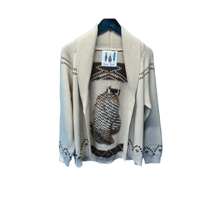Horse Jacquard Shawl Knit Cardigan