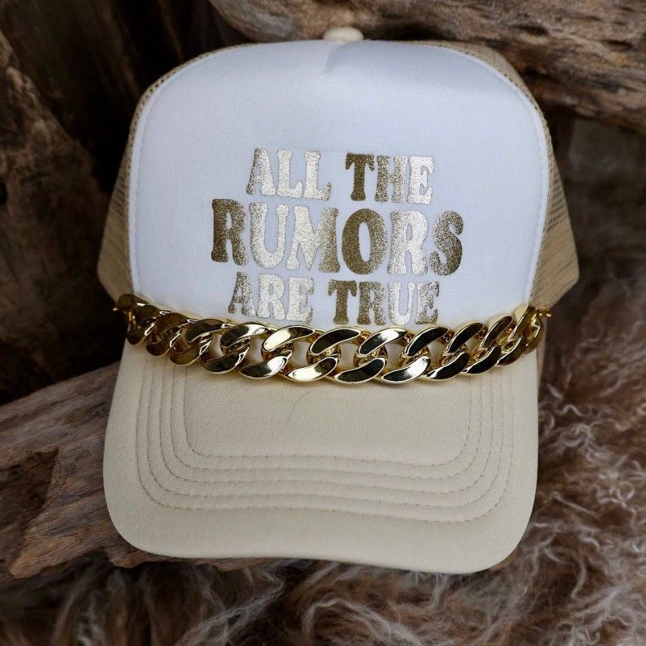 TRUCKER CAP All the Rumors are True TanGold