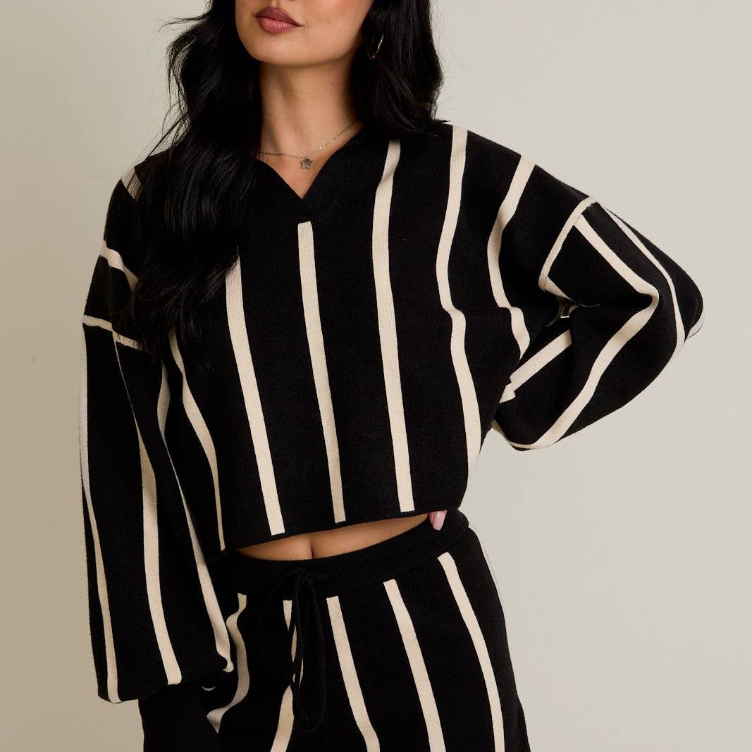 STRIPED SWEATER PULLOVER