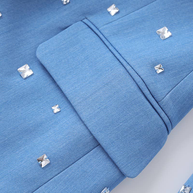 Beaded Blue Blazer