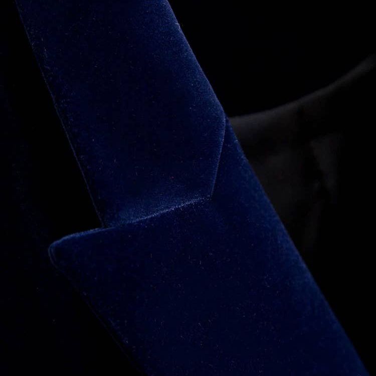Velvet Double-Breasted Blazer for Women Autumn Winter