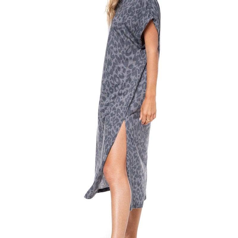 Western Cowboy Leopard Frame Graphic Leopard Maxi Dress
