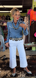 Howdy Hanny Long Sleeve Pearl Snap