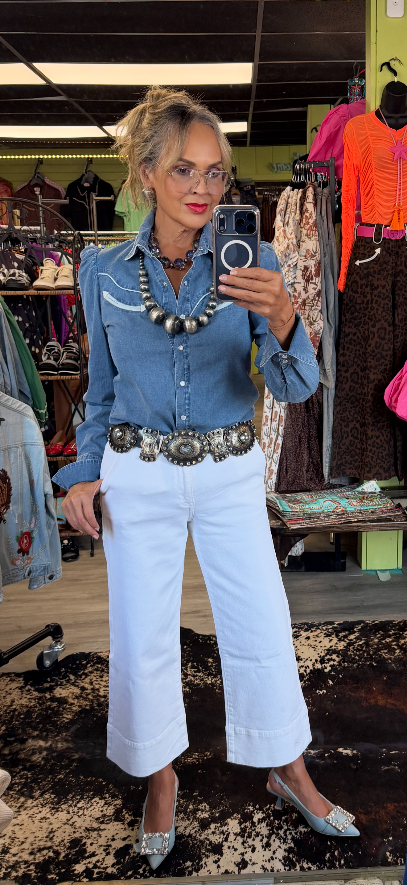 Howdy Hanny Long Sleeve Pearl Snap