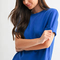 Luxe Sand Wash Rib Lounge Tee