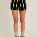 STRIPED SWEATER SHORTS