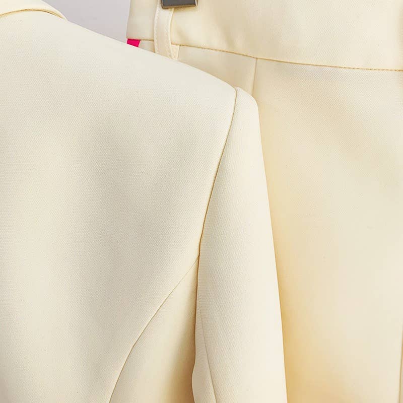 Modern Color-Block Business Suit & Flares Set