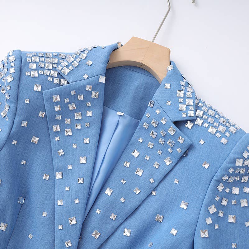 Beaded Blue Blazer