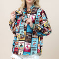 Sadia  Rodeo Stamp Print Graphic Blouse