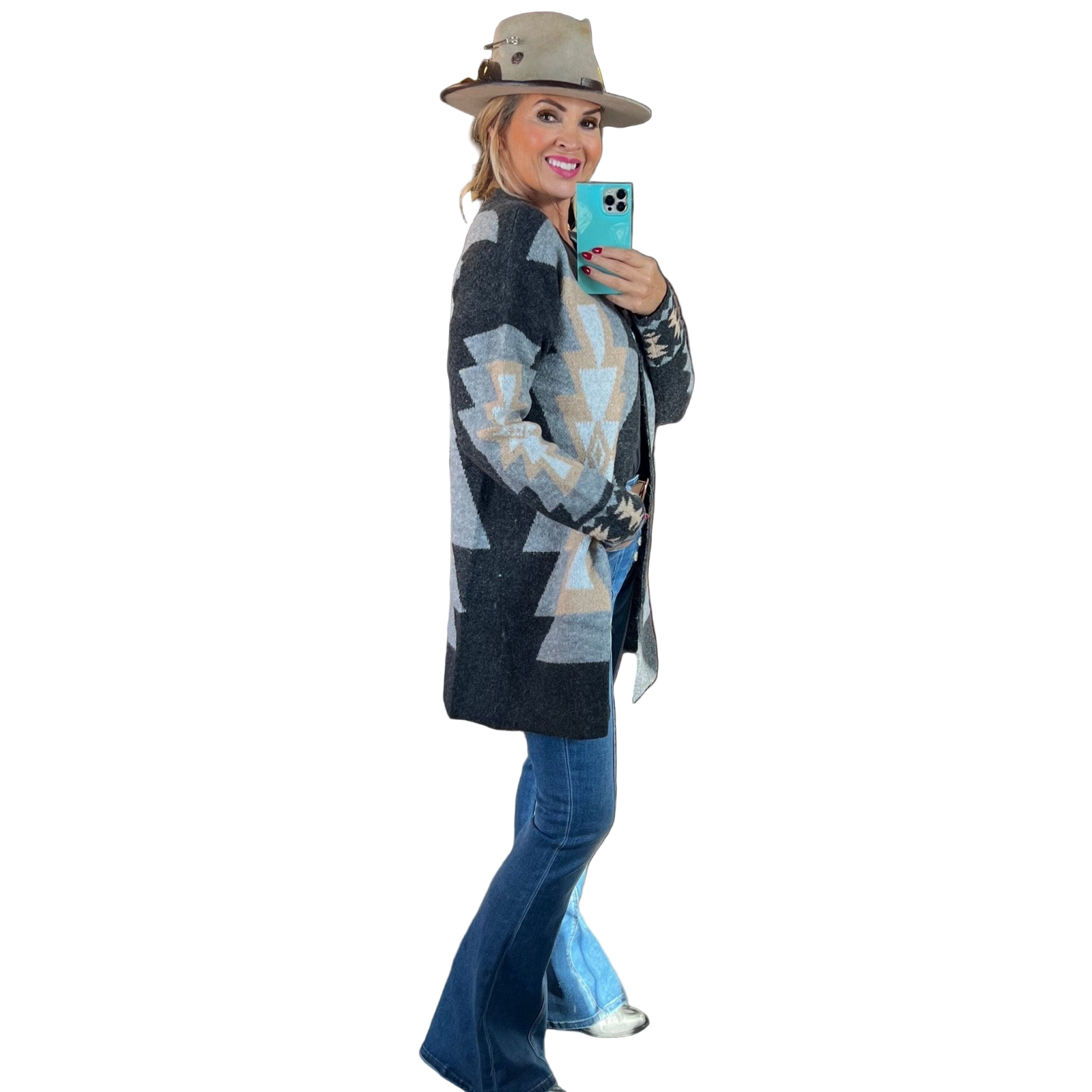 Greyish Aztec Cardigan