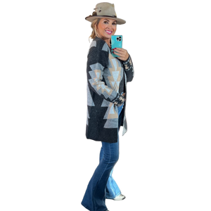 Greyish Aztec Cardigan