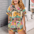 Baha Ranch Retro Pop Western Satin Pajama Set