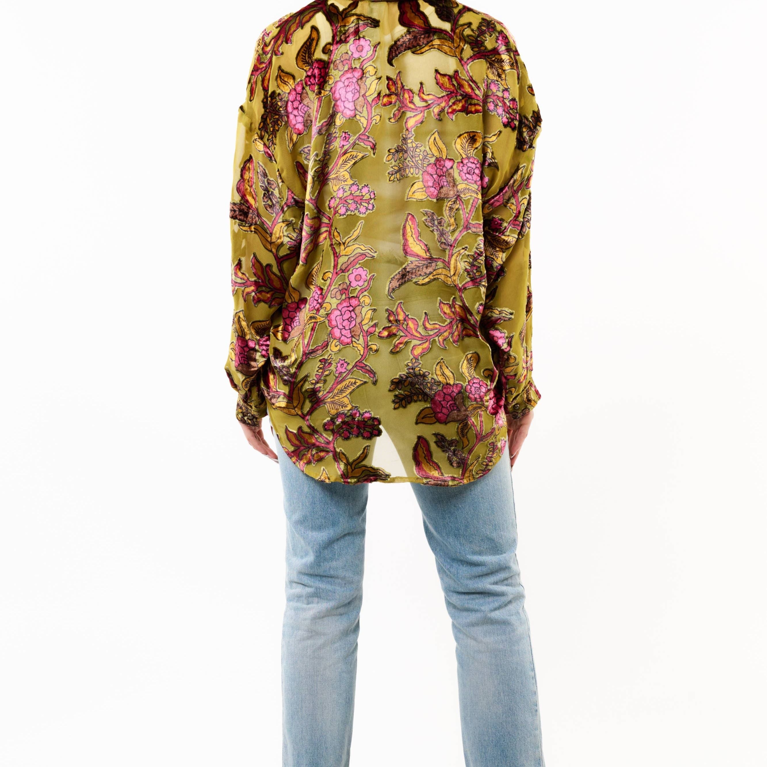 Holiday Jewels Burnout Velvet Blouse