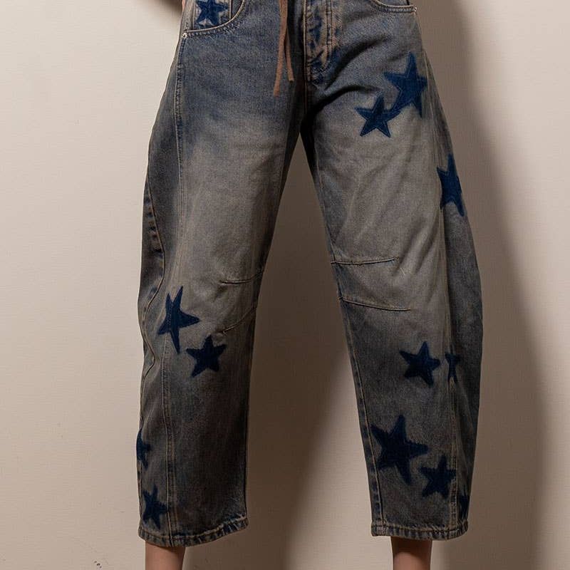 Sea of Stars Barrel Jeans
