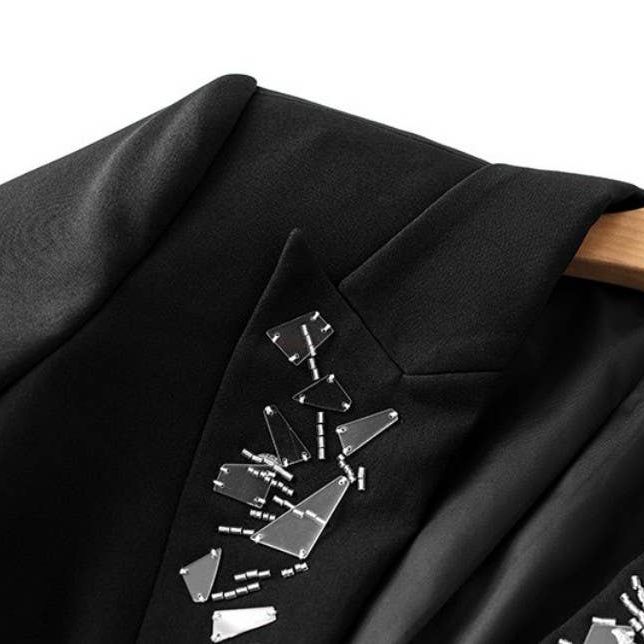 Beaded Embellished Collar Blazer for Women