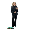 Diamond Beaded Jacket and Bootcut Pant Suit